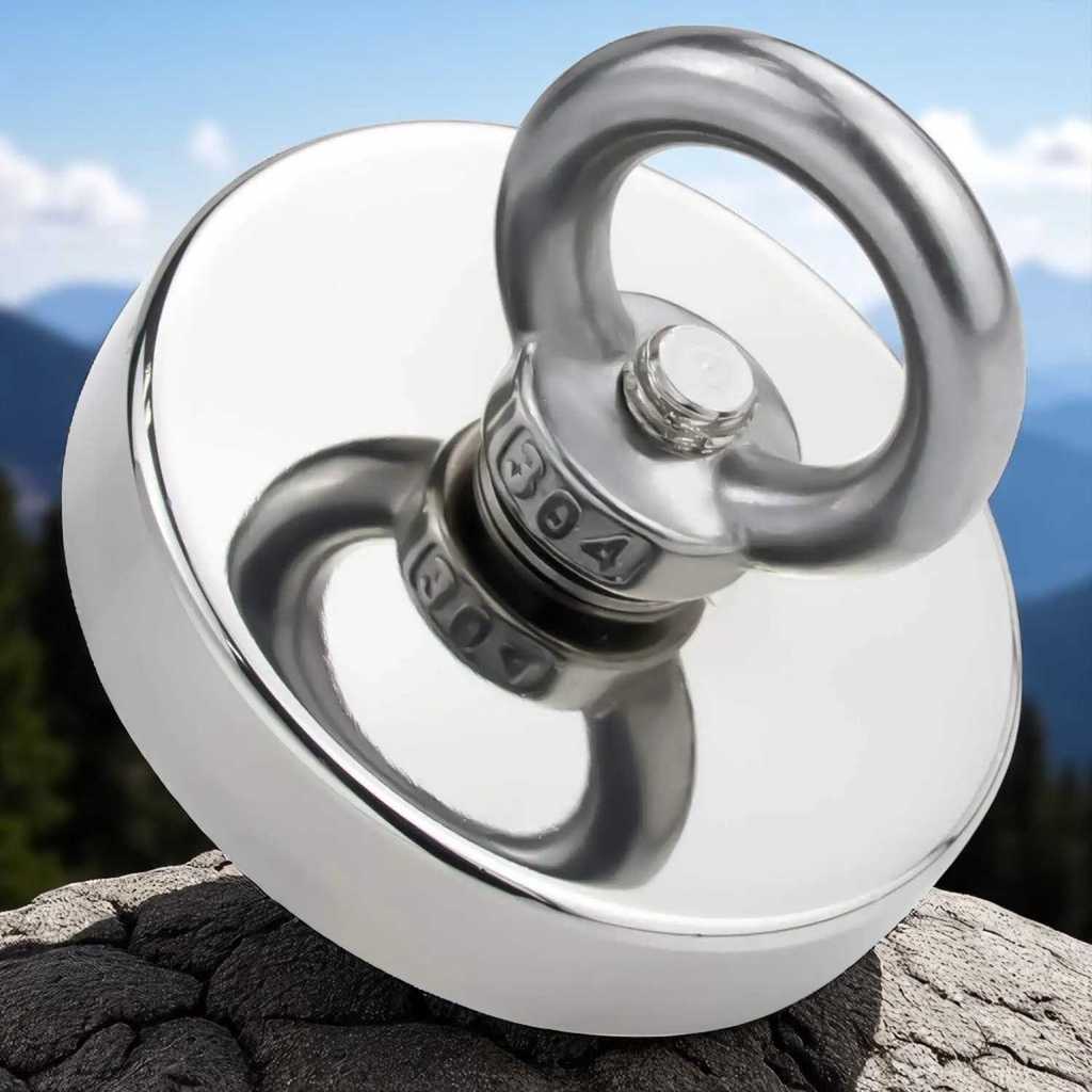 Magnet Gantungan Round Hook Strong Neodymium 80mm 250kg, Magnet Neodymium Kuat Daya Tarik Besar - M1