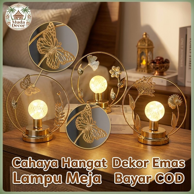 lampu dekorasi led kupu kupu lampu tidur lampu meja hiasan ramadhan lebaran estetik baterai