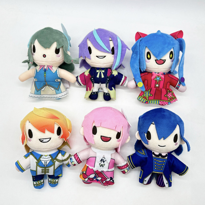 Hot Bandai 18cm Pjsk Plush Project Sekai Tenma Tsukasa Stuffed Plushies Bag Pent Kamishiro Rui Kawai