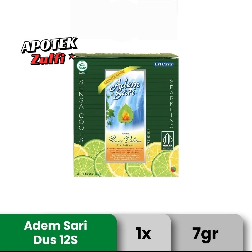 ADEM SARI 1BOX ISI 12 SACHET MEREDAKAN PANAS DALAM