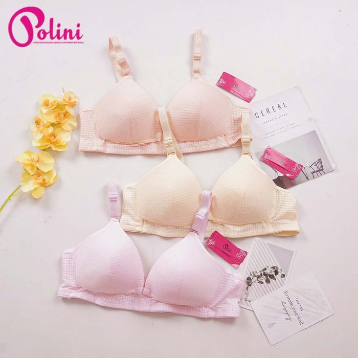 Polini - 1Pcs Bra Wanita Menyusui Tanpa Kawat Busa Tipis Wanita Polini G411 - 38