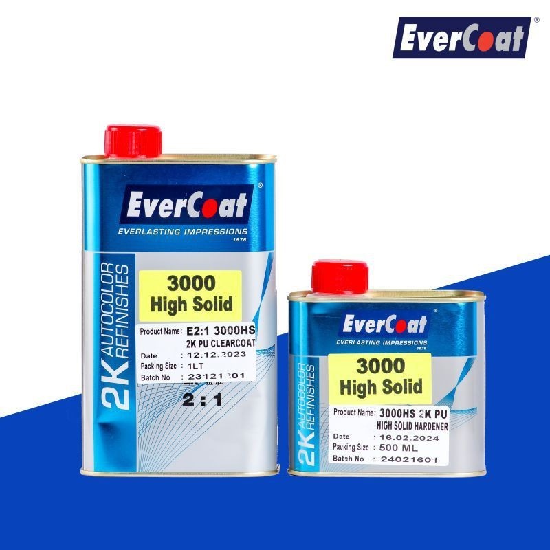 Set Clearcoat Klir Pengkilat Cat 3000 HS Hardener 3000 HS High Solid | Evercoat