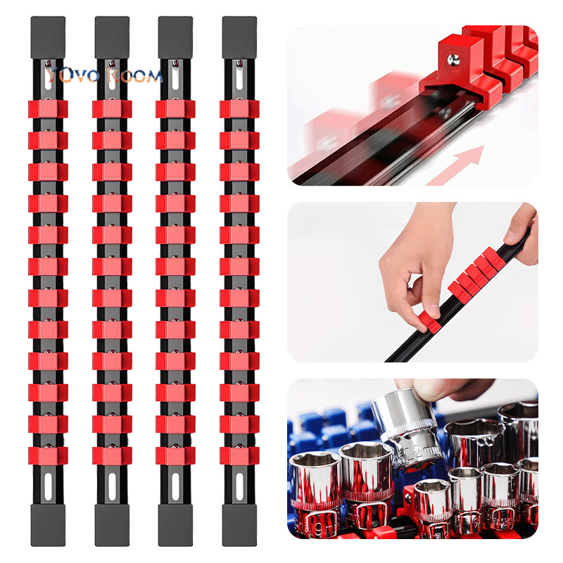 Tempat Socket Mata 1/2" Kunci Sok Sock Holder Socket Rail Untuk Mata Kunci YOvo
