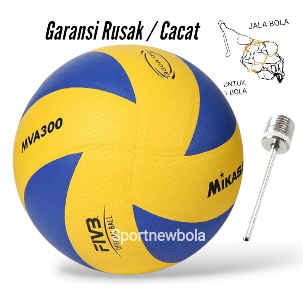 MURAH Bola Voli MIKASA MVA300 Asli Jahit Bonus Pentil Jaring Bola Volley Mikasa Original Bola Volly 