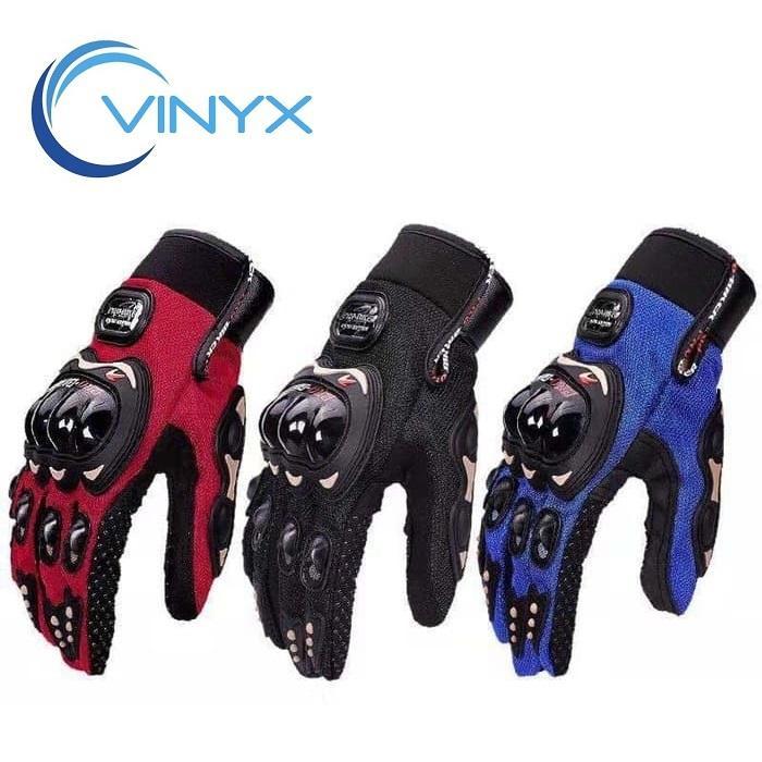 Sarung Tangan VINYX Motor Gloves Finger Touch ScreenFull MCS-01C Glov - MCS01C Biru, M