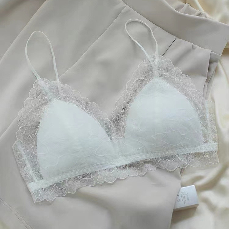 Aula Pengalaman Terlarang COD  Bra Segitiga Sutra Mulberry Ultra Tipis yang Seksi dan Murni
