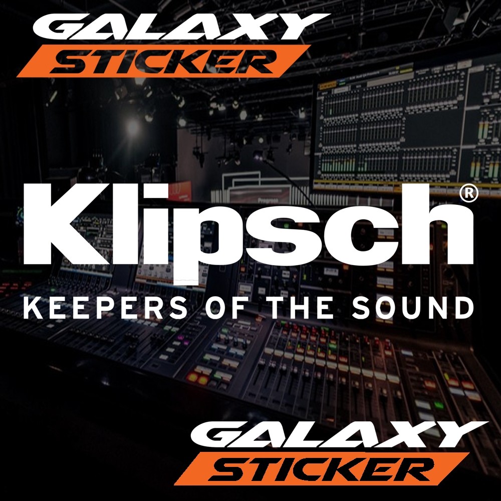 cutting sticker box sound system klipsch.stiker variasi audio klipsch
