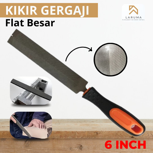 Kikir Gergaji T12 Material Baja Kikir Besi Flat 6 Inch Kikir Chainsaw Kikir Gepeng Alat Asah Gergaji