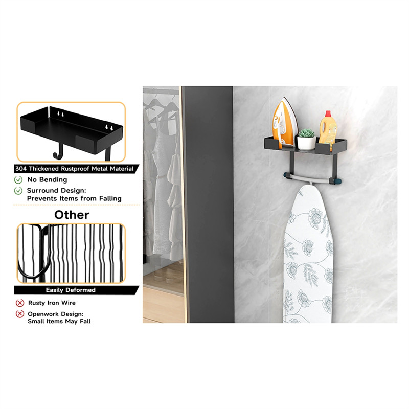 Ironing Board Holder Wall Mount, Ironing Board Hanger Wall Mount Ironing Board Storage, Iron Board W