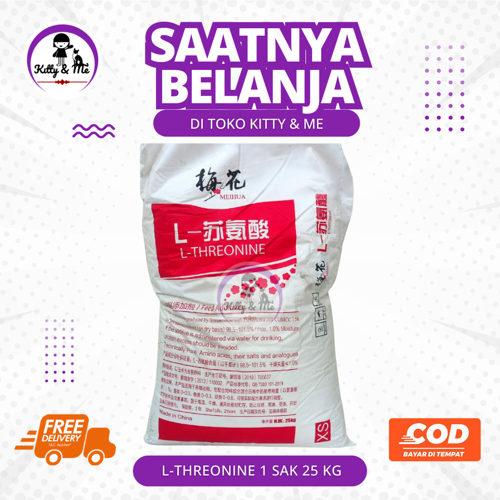 L-THREONINE 1 SAK 25 KG - Threonine Asam Amino Untuk Unggas Ternak