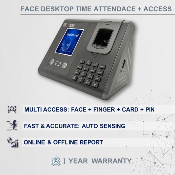 Mesin Absensi Absen Sidik Jari & Wajah/Muka Fingerprint Face Reader