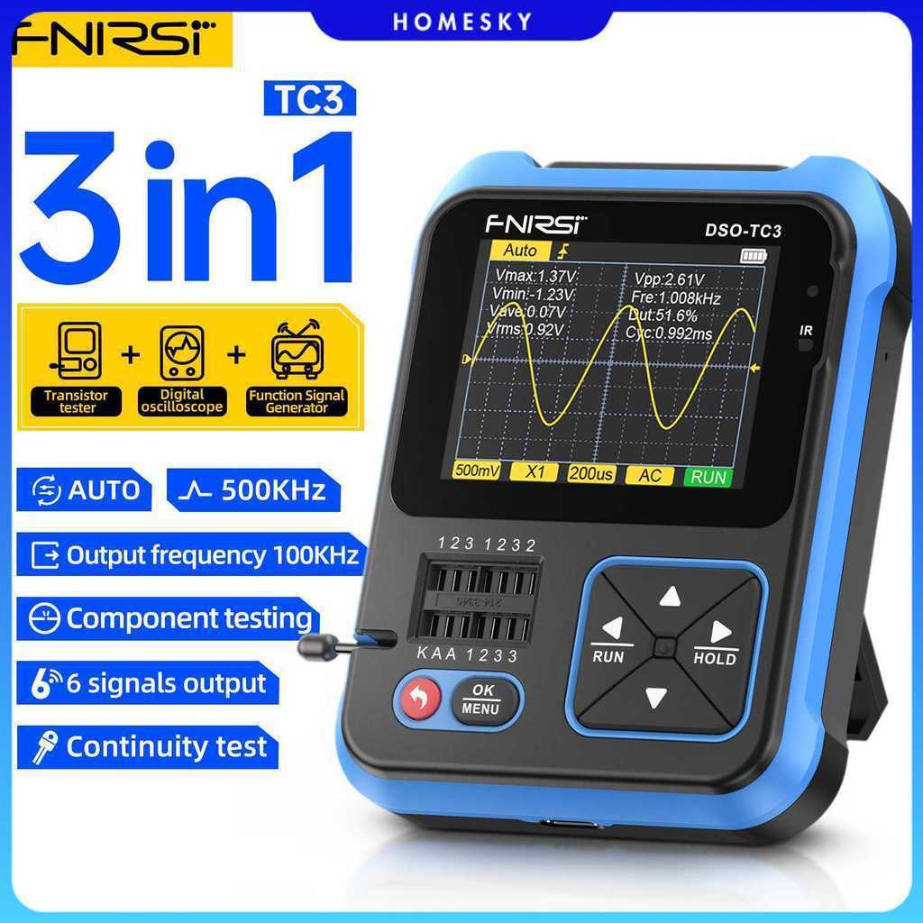 FNIRSI Digital Oscilloscope Transistor Tester 3in1 Handheld - DSO-TC3