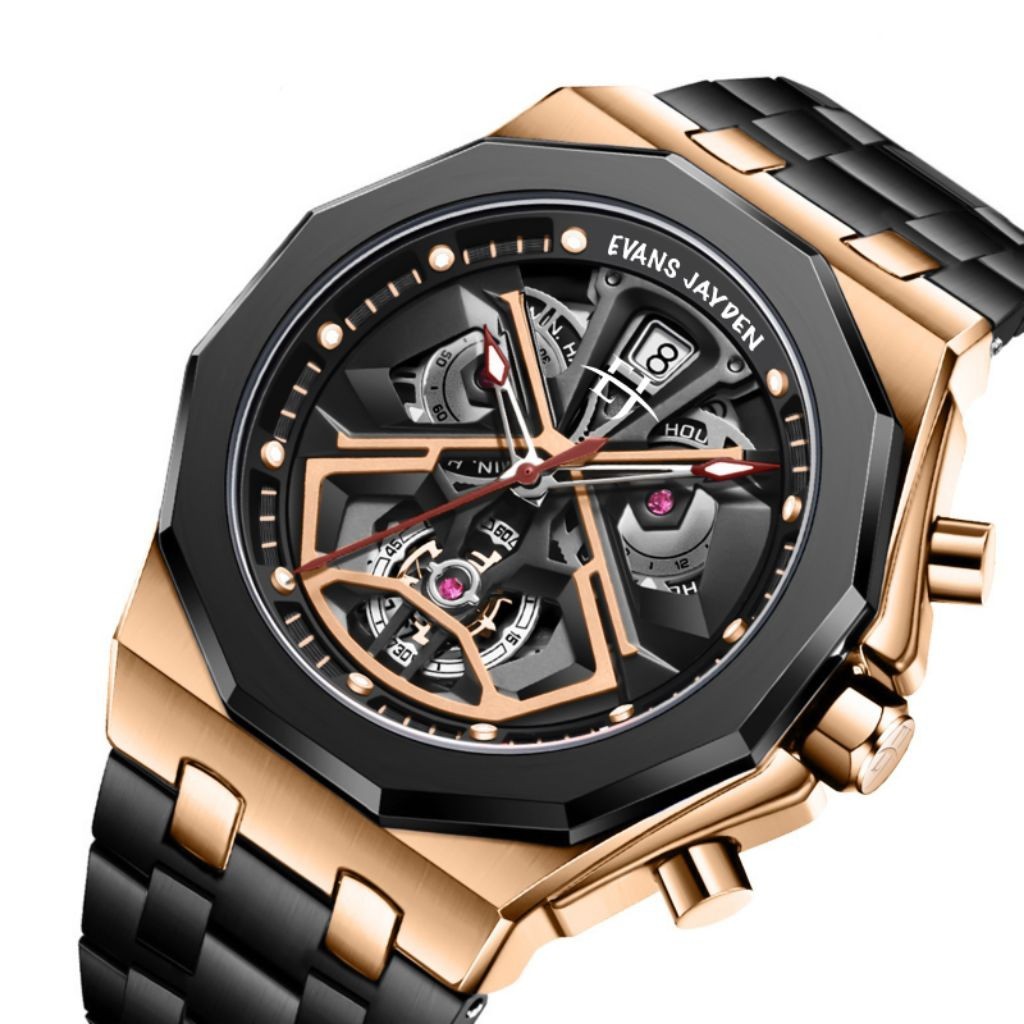 BUY 1 GET 1 JAM TANGAN PRIA EVANS JAYDEN ORIGINAL 9545 RT