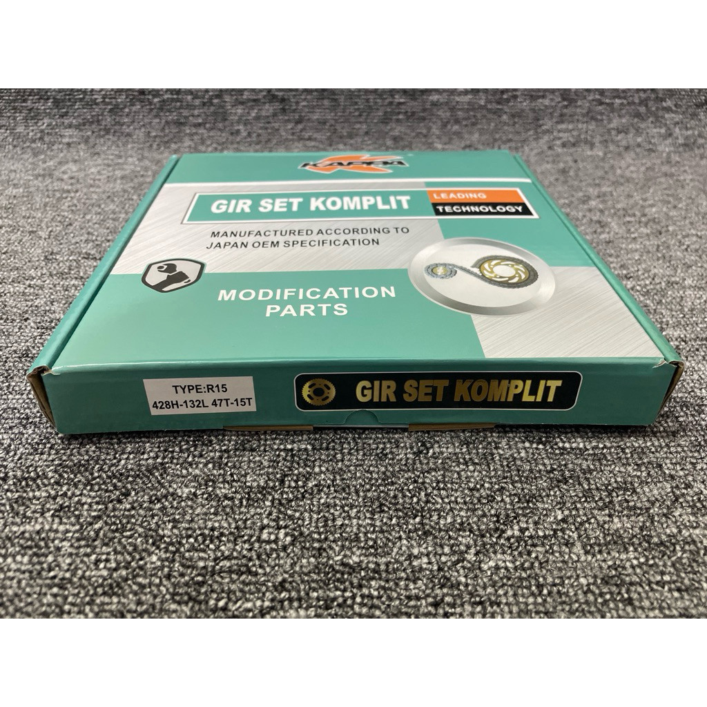 GEAR SET GIR SET PAKET RANTAI KAPPA YAMAHA R15 OLD LAMA R15 V2 VIXION NVA NVL XABRE BYSON 428H 132L 