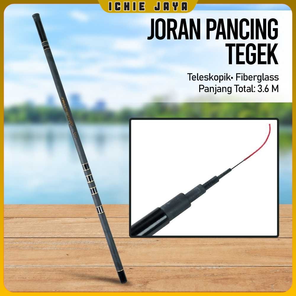 TaffSPORT Joran Pancing Tegek Fiberglass Fishing Rod - 360
