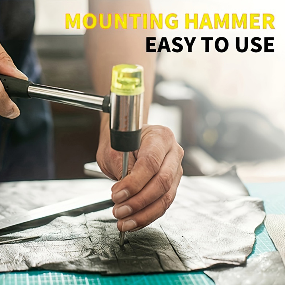 Alat Perkakas Palu Kepala Ganda Karet Lembut dengan Gagang Anti Slip untuk Bongkar Pasang Keramik da