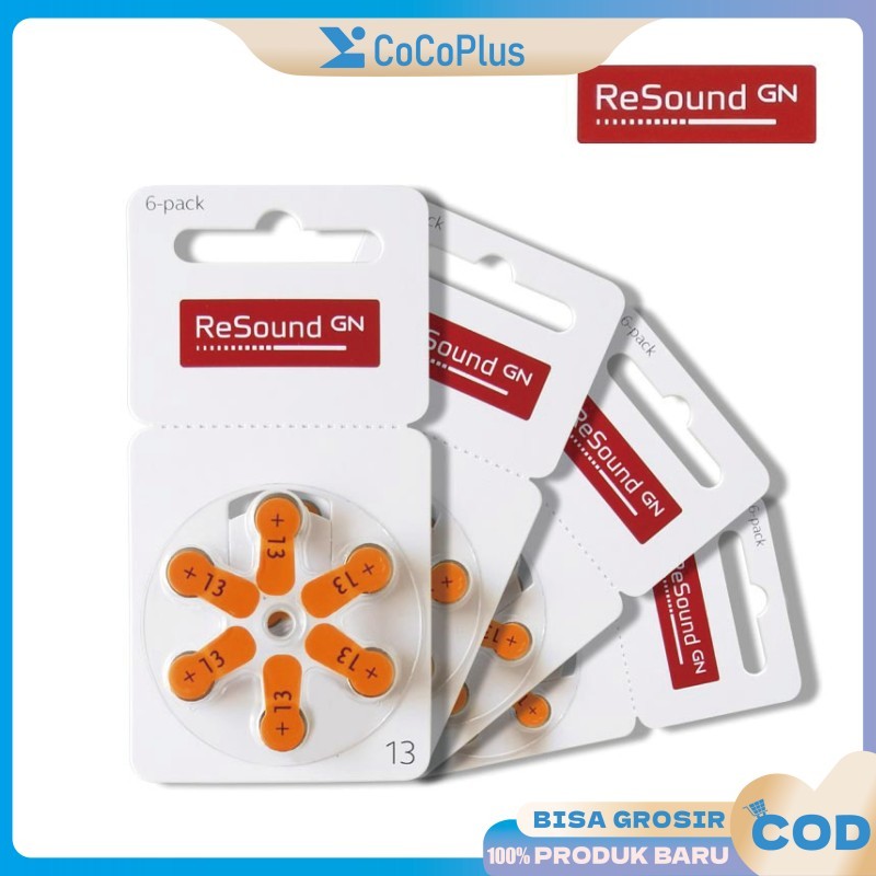 6PCS/Set Baterai Alat Bantu Dengar RESOUND 13 PR48 Universal Untuk A13 A312 A10 A675 Hearing Aid Bat