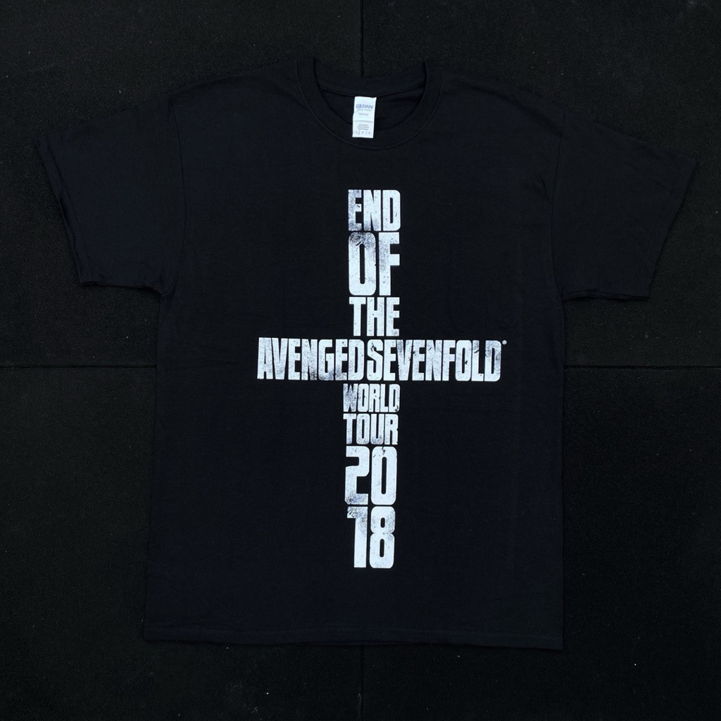 (COD) Tshirt Band Pria Wanita Avenged Sevenfold - Cross Tour Original Official