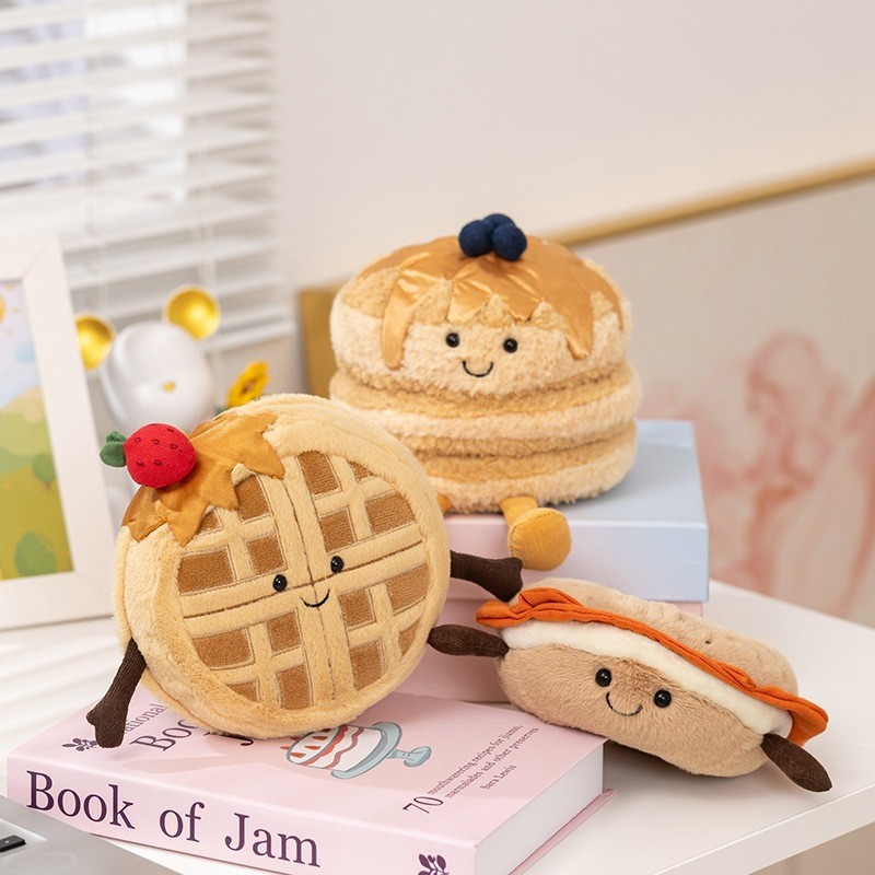 Cheese Food Series Plush Toys Cute Mozzarella Strawberry Lemon Tart Stuffed Animals Kawaii Collectib