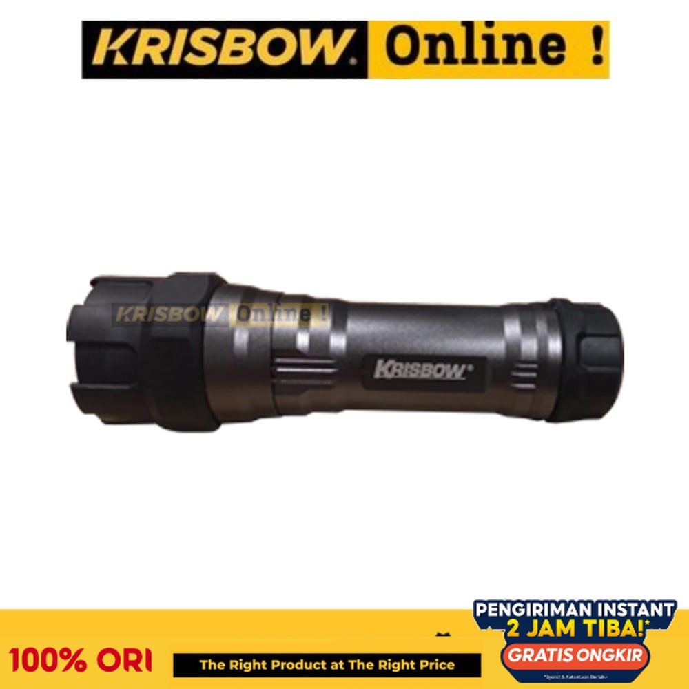 Krisbow Alat Penerangan Emergency Light Lampu Sorot Senter Flashlight Led 350 Lm Fl-350