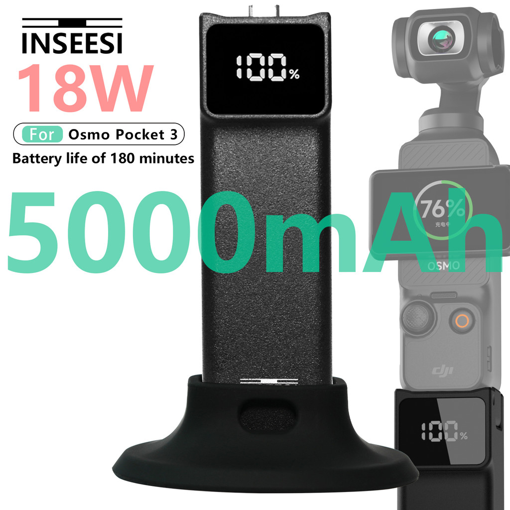 Pocket 3 Battery 5000mAh for DJI Osmo Pocket3 Handle Battery Power an Base Accessories