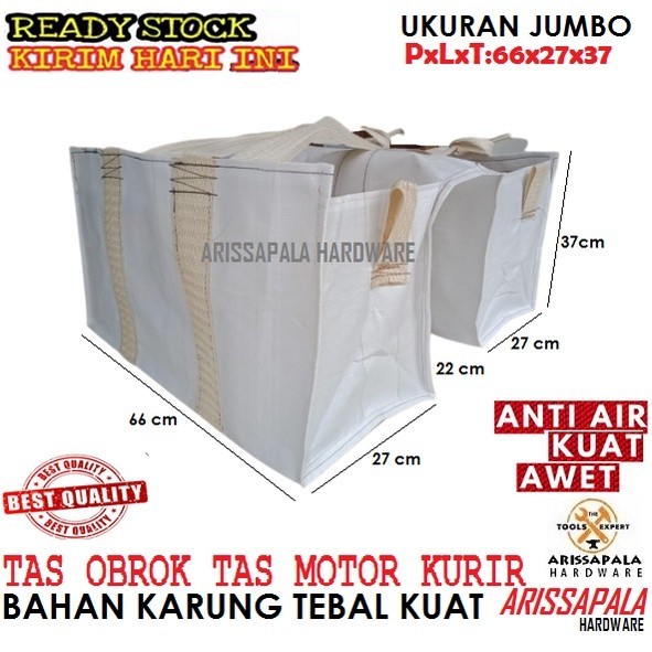 PROMO SHOPEE Tas Motor Obrok Tas Kurir Pos Sales Tas Bronjong Krombong Tas Ronjot Bahan Karung Kuat 