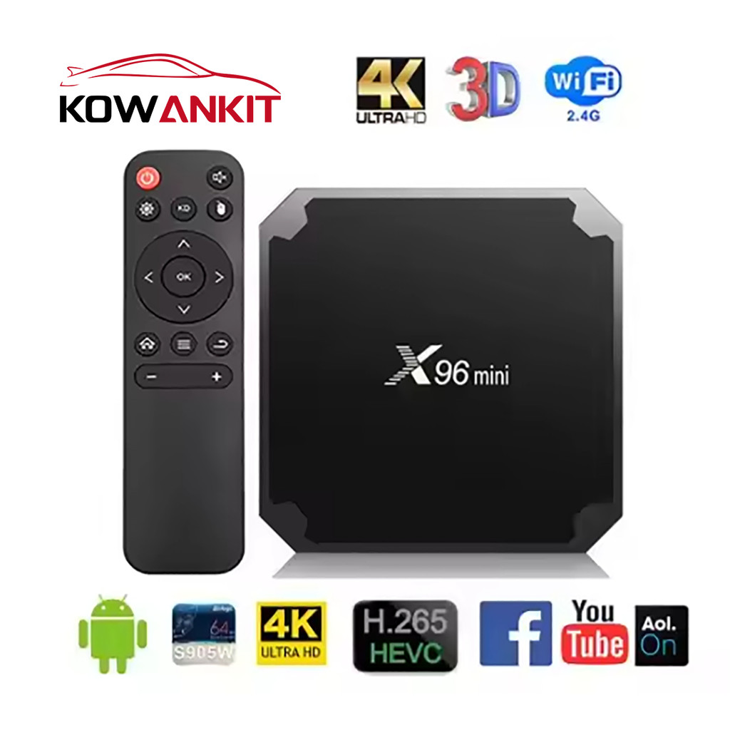 Kowankit 2025 X96MINI TV Box Android10.0 TV Stick HDR S905W Wifi smart TV 4K HD smart TV BOX Remote 