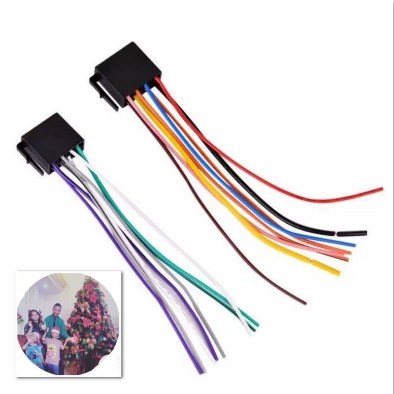 Terbaru Soket tape double Din socket head unit model iso soket power dan speaker tape mobil model is