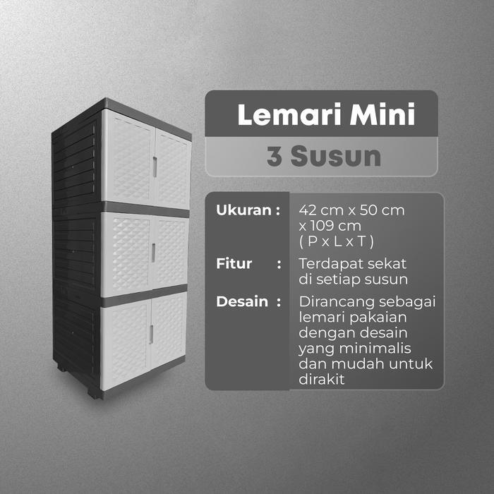 samimoro market LEMARI PLASTIK SUSUN/LEMARI BAJU/LEMARI PLASTIK JUMBO/LEMARI PAKAIAN PLASTIK Asli - 