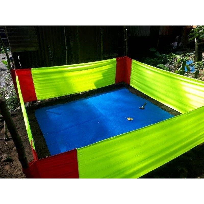 GEBER AYAM ADUAN EKONOMIS BATAS ARENA TARUNG AYAM PEMBATAS ARENA AYAM BAHAN SATIN UKURAN 2 METER