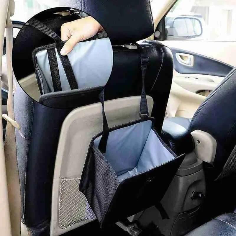 Production Vehicle Garbage Bin Storage Net Bag Hanging Garbage Bin Rear Seat Storage Box Waterproof 