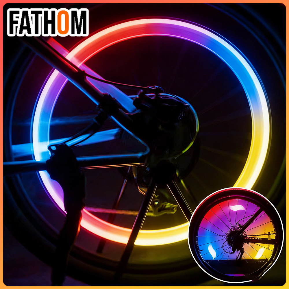 Lampu sepeda, lampu katup ban, lampu bersepeda malam, lampu ban, aksesoris sepeda gunung, dekorasi r