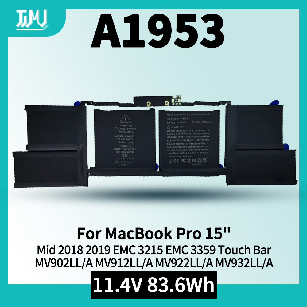 A1953 A1990 Laptop Battery for MacBook Pro 15" Mid 2018 2019 EMC 3215 EMC 3359 Tou Bar MV902LL/A MV9