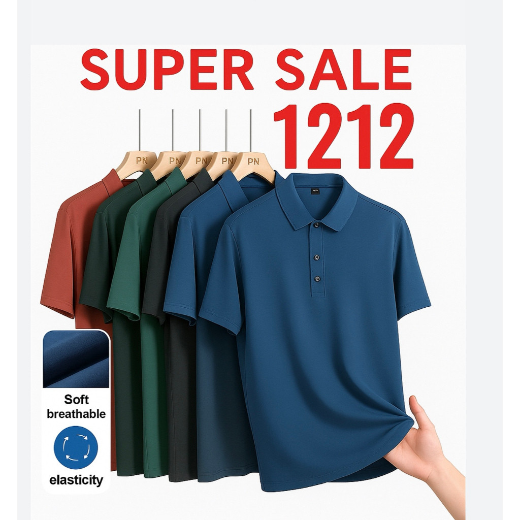 HERBERTSHOP Kaos kerah Polo pria dry fit original import seamless Baju kerah pria kaos icesilk olah 