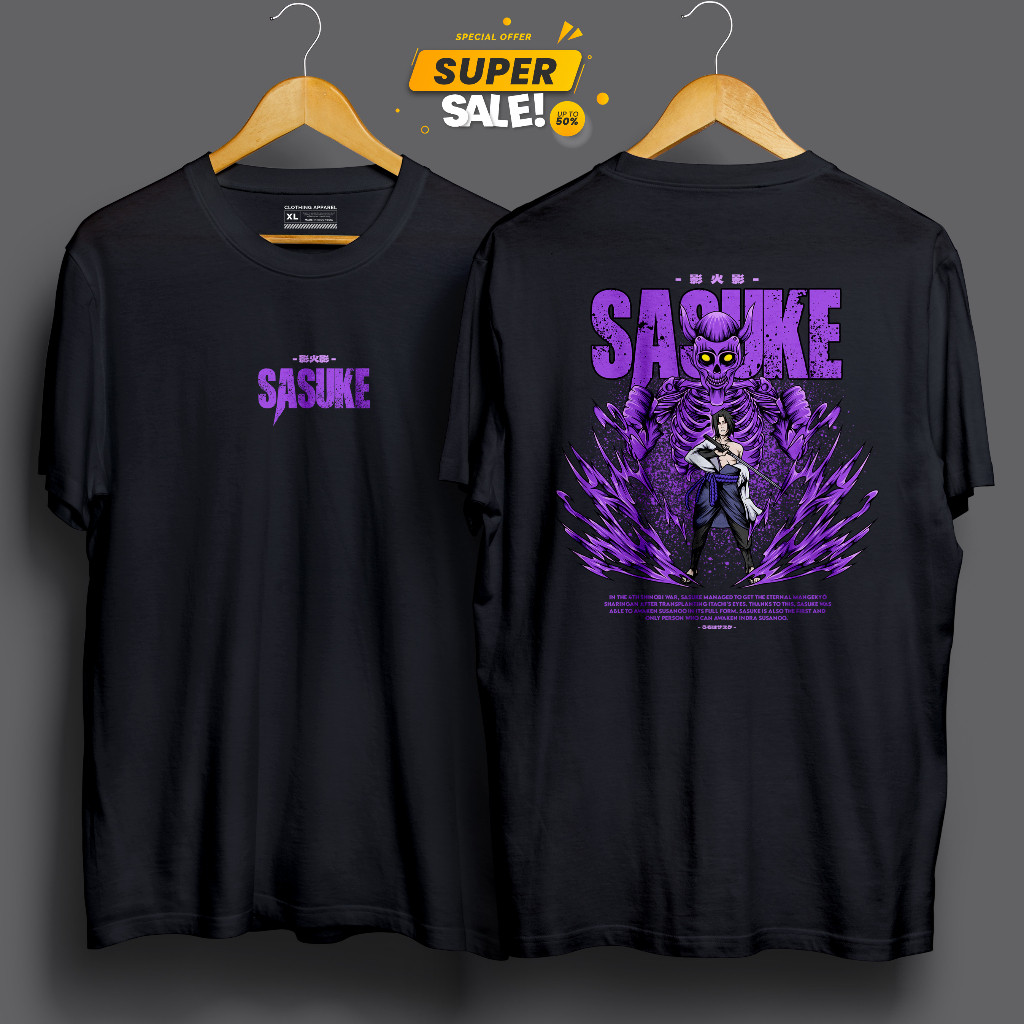[HOT] SASUKE - KAOS DEWASA MOTIF ANIME NARUTO BORUTO KARAKTER SASUKE SUSANOO