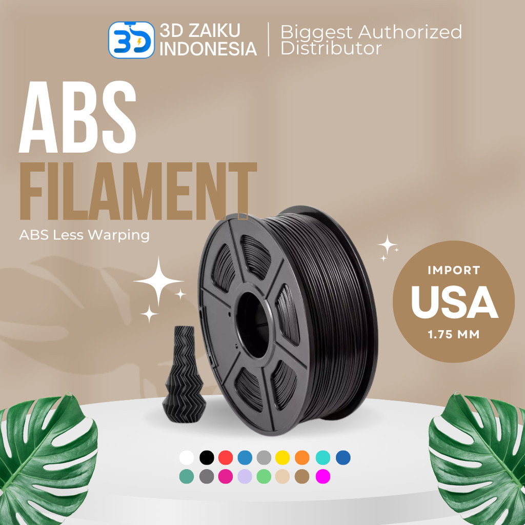 SUNLU 3D Filament ABS Less Warping Bahan Import dari USA