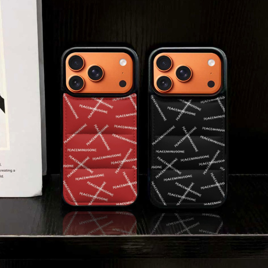 Premium GD Street Fashion Puffer Down Jacket Case For iPhone X XR 11‑17 Pro Max X XR Plus Mini, Full