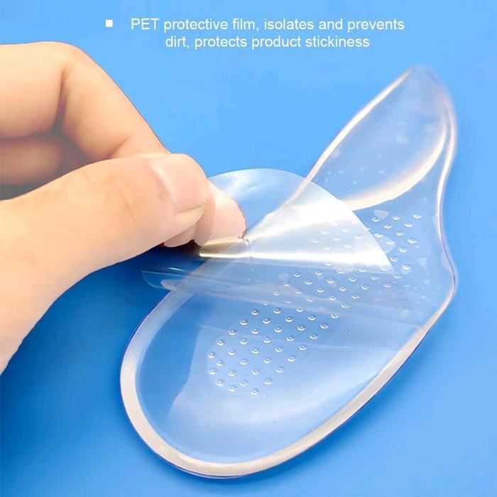 Insole Gel Silikon Penyangga Lengkungan Kaki Orthotic Anti Nyeri Shock Absorber Nyaman untuk Sepatu 