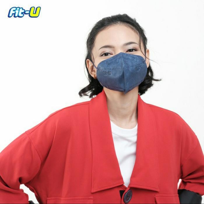 Masker KN95 Medis Fit u mask 5ply FFP2 VFE BFE PFE ISI 10Pcs - Biru