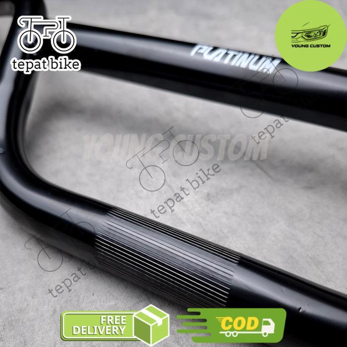 Stang Sepeda Sunrise Bar Platinum 22.2 FEDERAL Commuter Bike BMX/ Sun Rise Bar 22.2 Hitam / Silver C