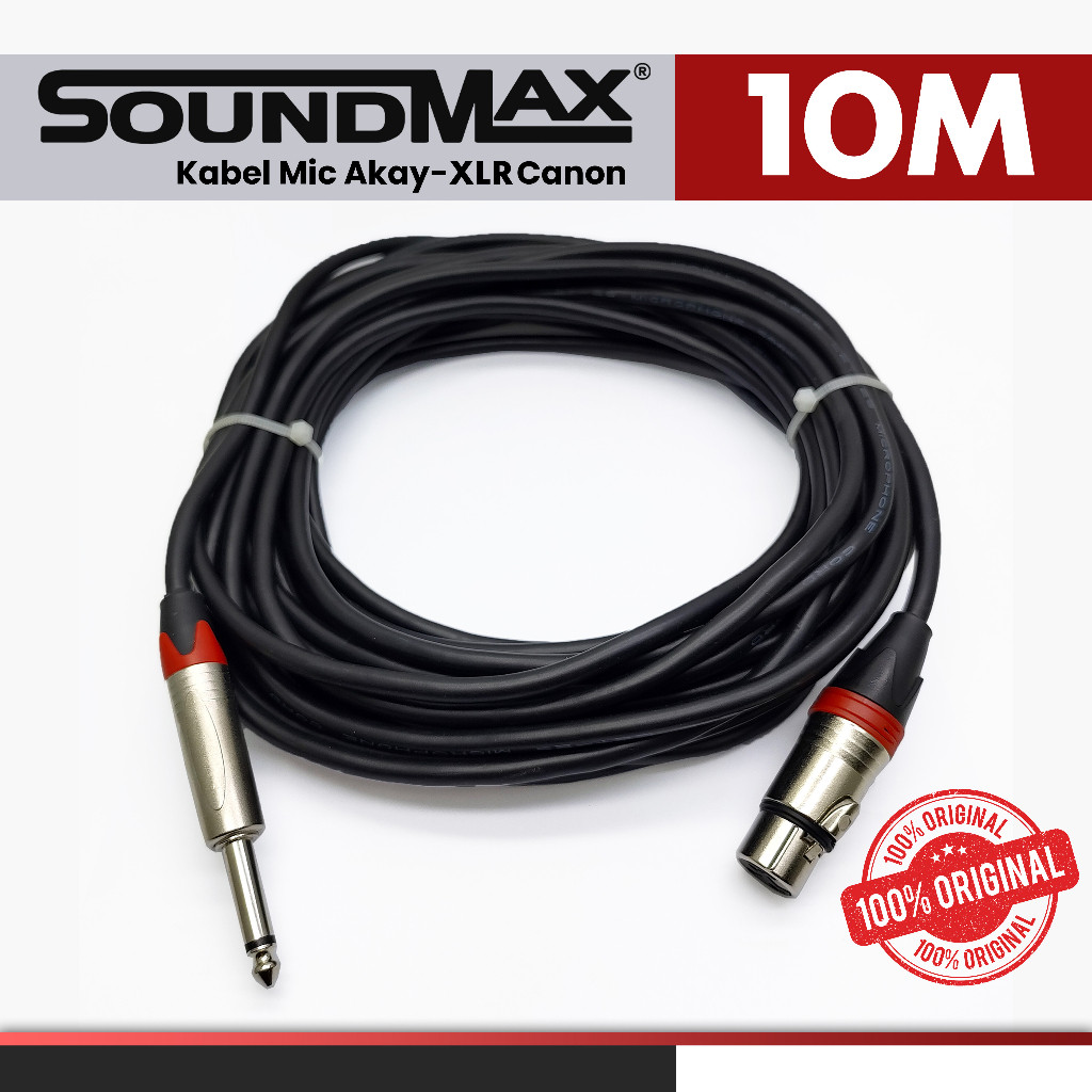 Kabel Mic Makita Akay XLR Canon - Akai Mono to Female 3p SOUNDMAX 10M