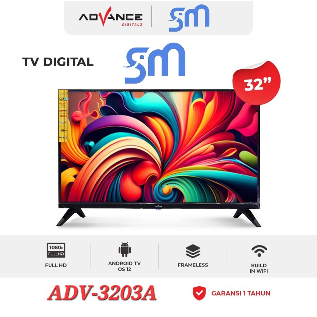 LED TV Advance 32 inch ADV-3203A Android Smart 4K UHD ADV3203A