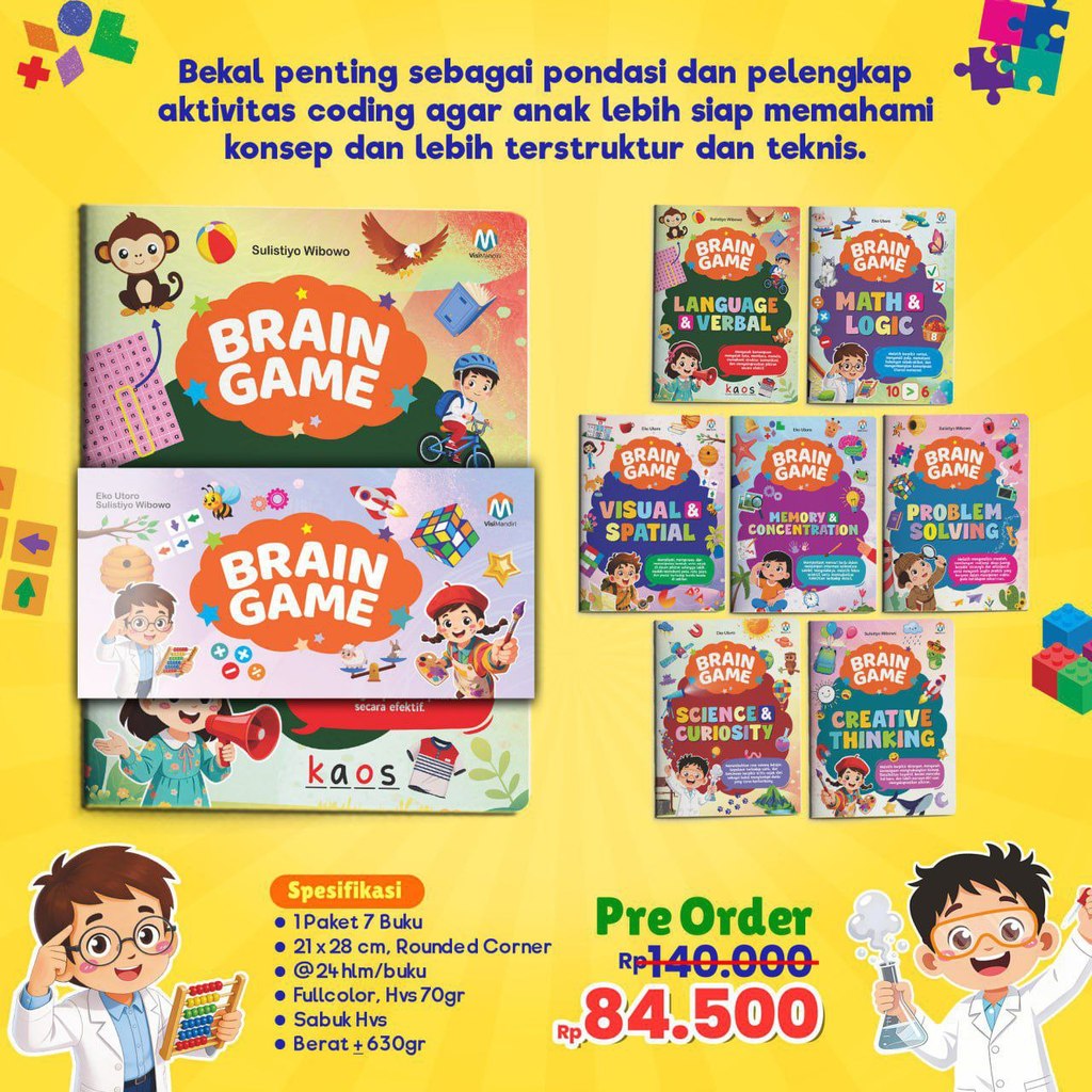 Paket Brain Game Buku Aktivitas Anak Penerbit Ziyad Books