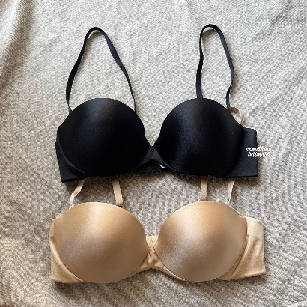 Maidenform Sweet Nothings Silky Strapless Bra / Matte Multiway Pushup Lift Bra Black Nude Bh Kemben 