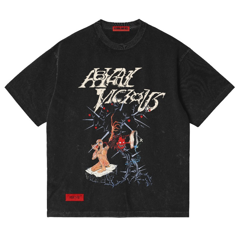 Abigail Clothing - "ABIGAIL X VICIOUS PAIN" - PARADISO Oversized Shortsleeve T-Shirt Kaos Unisex