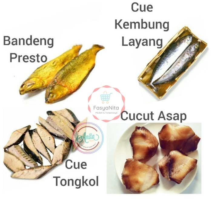 Ikan Cue Tongkol, Kembung Layang, Pindang Bandeng, Cucut Asap - Anita Mart Denpasar - TBK
