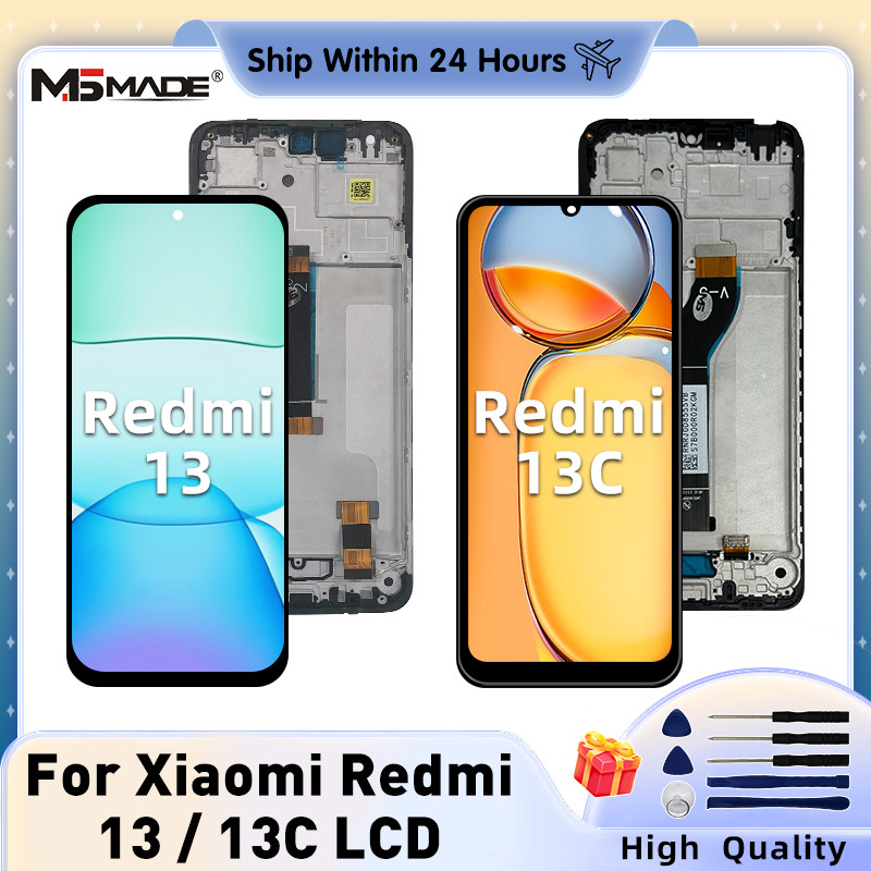 IPS" For Xiaomi Redmi 13 splay 2404ARN45A LCD Tou Screen gitizer For Xiaomi Redmi 13C 23100RN82L LCD
