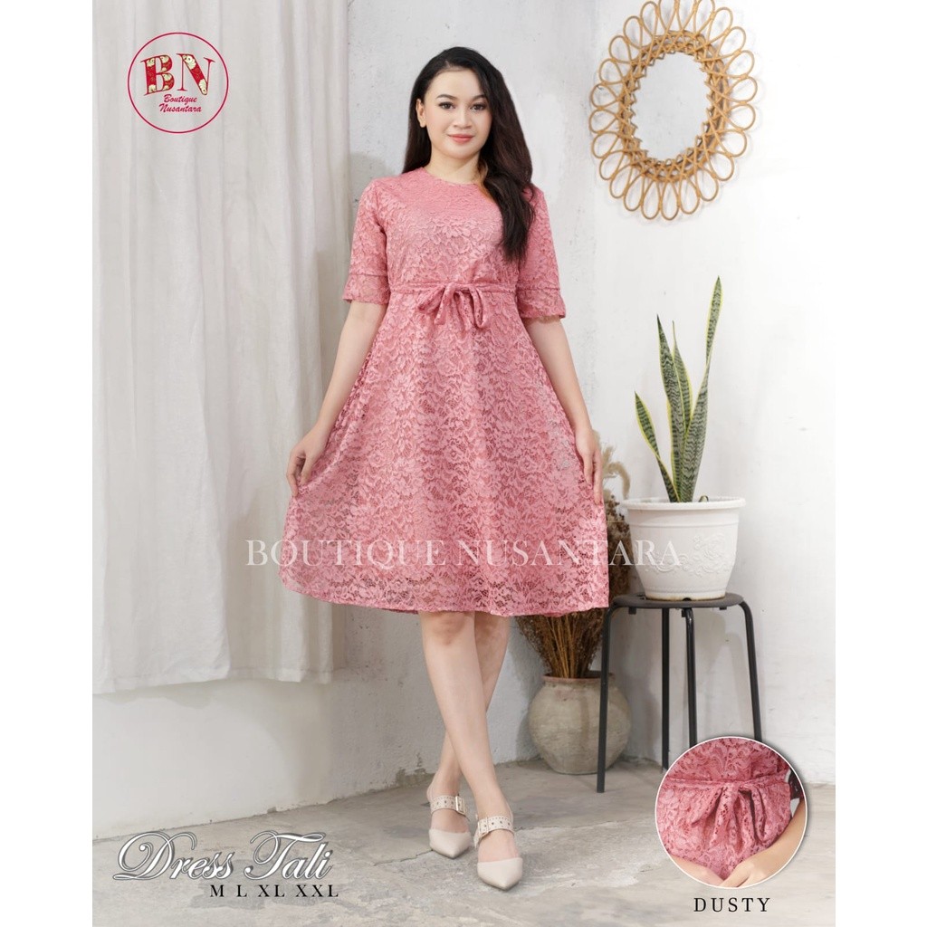 TERLARISS ‼ Brukat Remaja Modern Dress modern Dress Natal  Baju Natal Korea  Dress Wanita Dress kond
