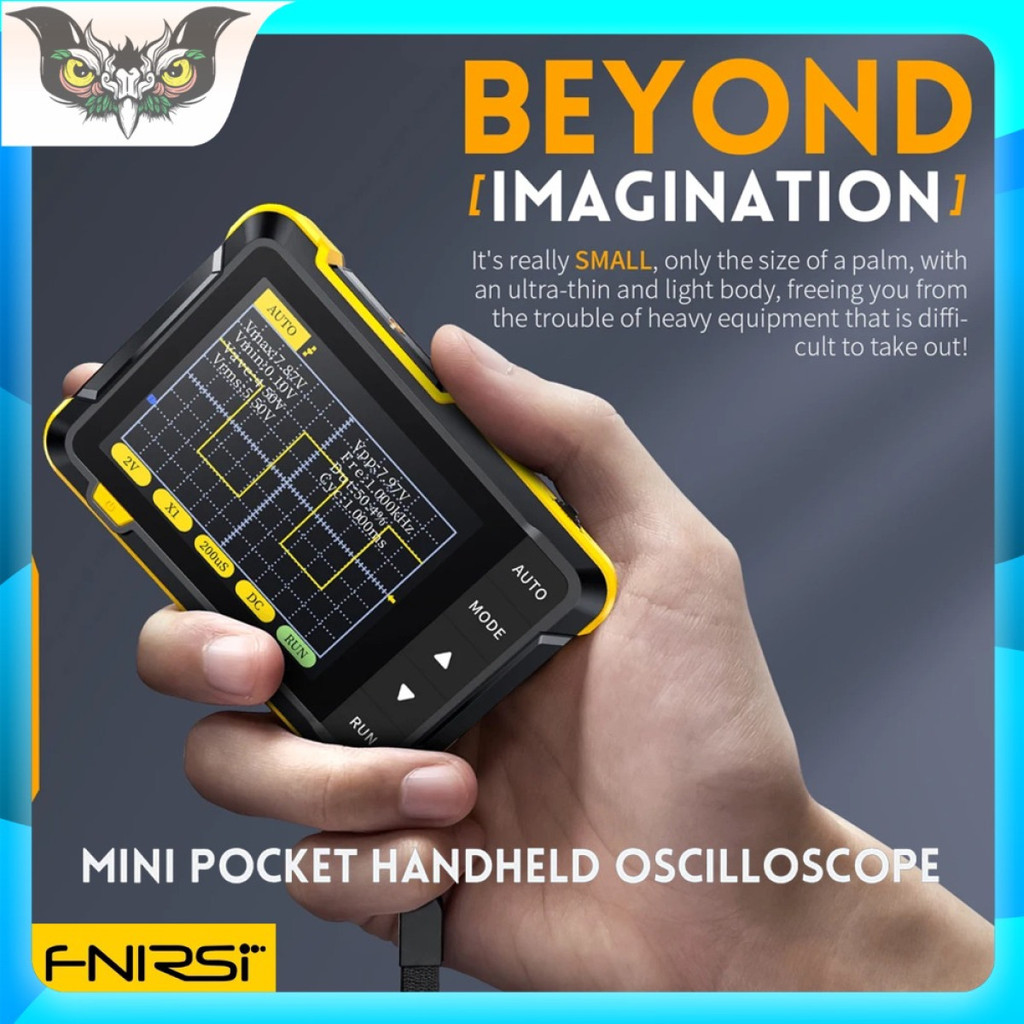 Osiloskop Digital Mini Handheld Portabel 200KHz Rechargeable USB C
