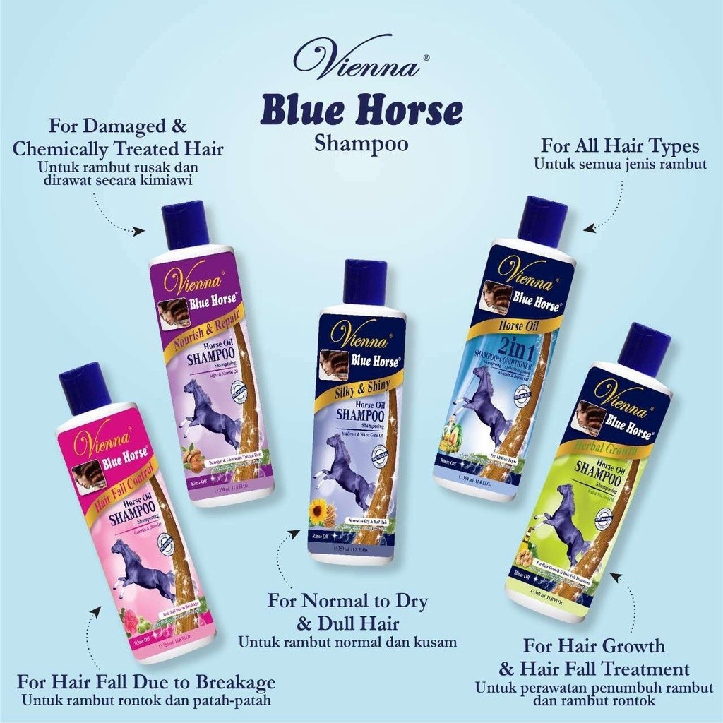 Vienna Shampo kuda 350ml(memanjangkan/menumbuhkan rambut)
